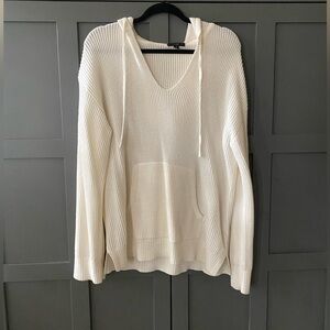 J Crew Ribbed Cotton Cashmere Hoodie